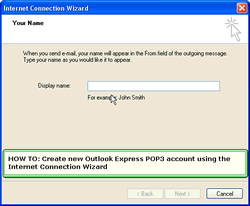 Create New Outlook Express Accounnt